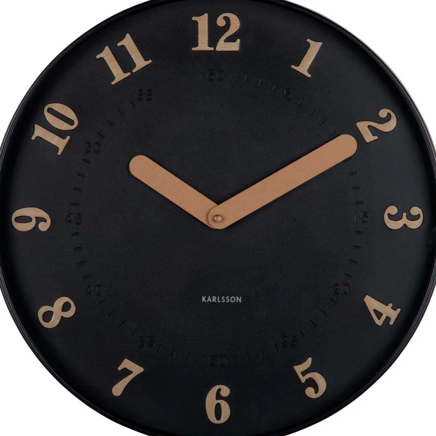 Horloge murale polypropylène Amena (Noir)