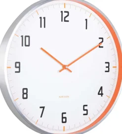 Horloge murale ronde 40 cm Sporty (Orange)