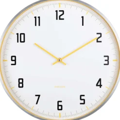 Horloge murale ronde 40 cm Sporty (Jaune)