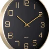Horloge murale ronde Elegance Glow (Noir)