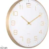 Horloge murale ronde Elegance Glow (Blanc)
