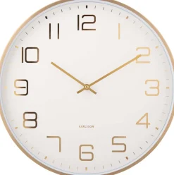 Horloge murale ronde Elegance Glow (Blanc)