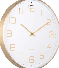 Horloge murale ronde Elegance Glow (Blanc)