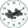 Horloge murale ronde Open Gear (Bleu et vert jungle)