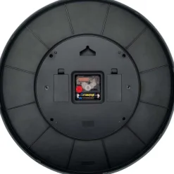 Horloge murale ronde Open Gear (Gris souris et orange)