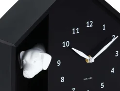 Horloge à poser Peeking Doggy (Noir)