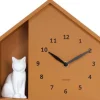 Horloge à poser Siting cat (Jaune ocre)