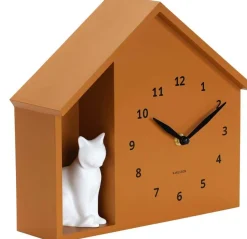 Horloge à poser Siting cat (Jaune ocre)
