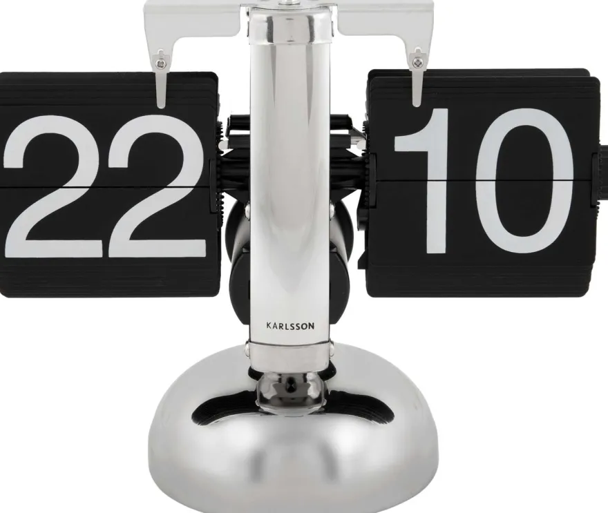 Horloge à poser Small Flip (Chrome)