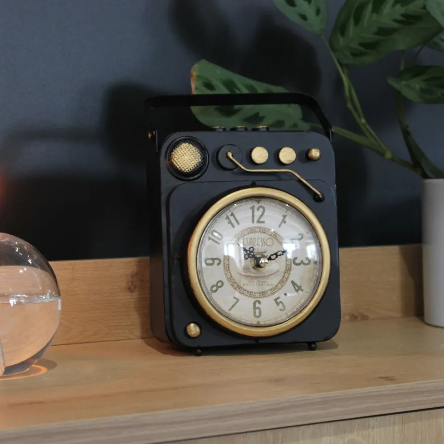 Horloge à poser vintage tourne disque