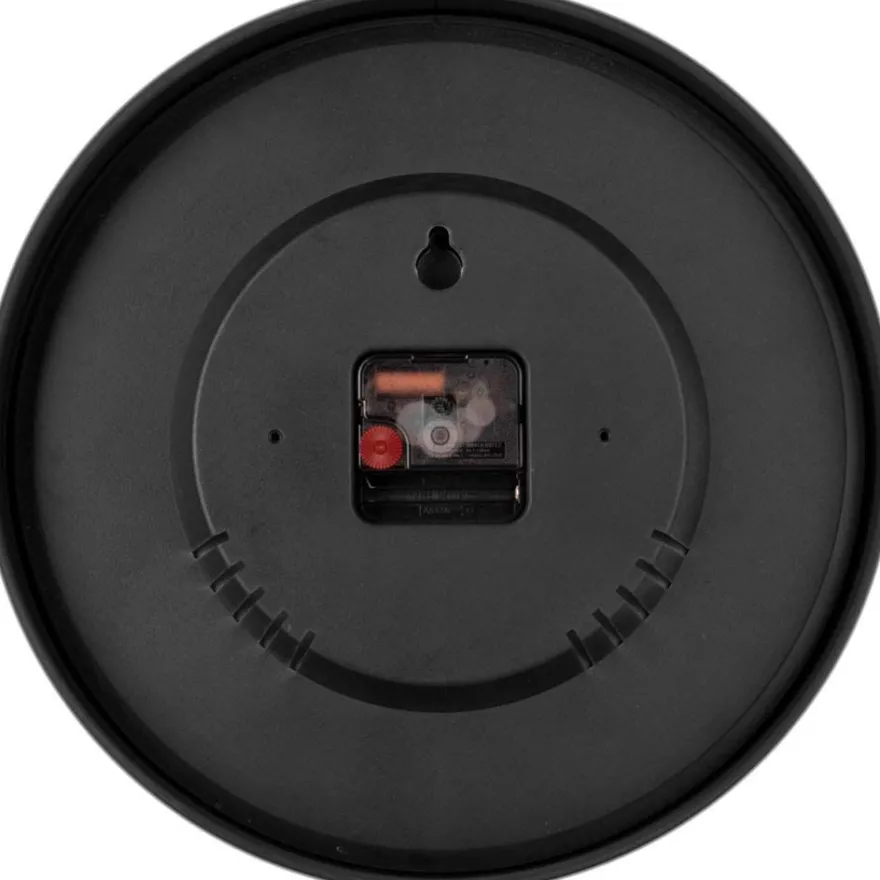 Horloge ronde en bois Origami 30 cm (Noir)