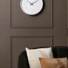 Horloge ronde en bois Origami 30 cm (Blanc)