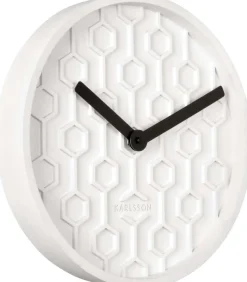 Horloge ronde en béton Honey31 cm (Blanc)
