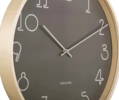 Horloge ronde en MDF Sencillo 40 cm (Gris foncé)