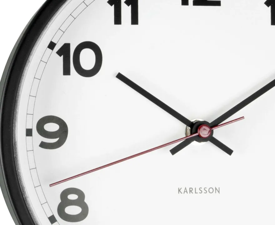 Horloge ronde en métal New classic 20 cm (Blanc)