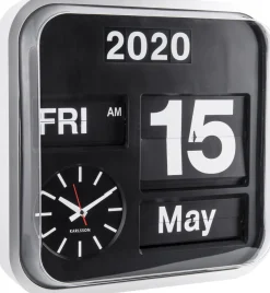 Horloge vintage Big Flip 43 cm (Argent)
