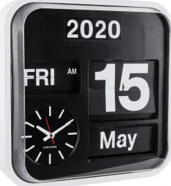 Horloge vintage Big Flip 43 cm (Blanc)