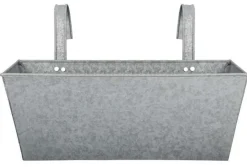 Jardinière balcon en zinc à suspendre (Gris)