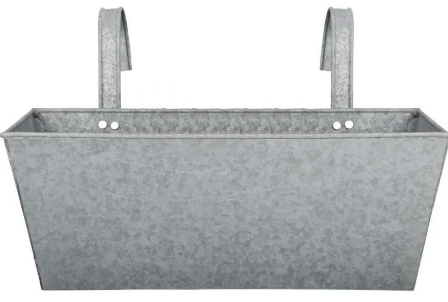 Jardinière balcon en zinc à suspendre (Gris)