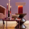 Lampe de table Grato Recto (Mauve foncé et lavande)