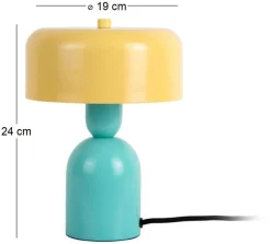 Lampe à poser Double Funky (Turquoise, Jaune)
