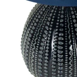 Lampe à poser en céramique et métal Flavi 15 x 30.5 cm (Bleu)