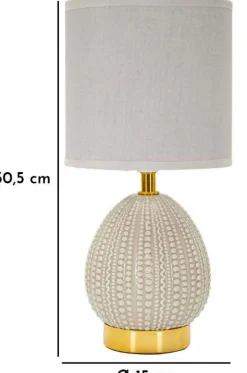 Lampe à poser en céramiqueet métal Flavi 15 x 30.5 cm (Gris)