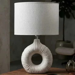 Lampe à poser en céramique Seta 28.5 x 15 x 43 cm