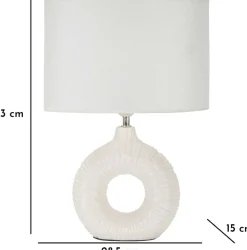 Lampe à poser en céramique Seta 28.5 x 15 x 43 cm
