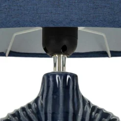 Lampe à poser en céramique Seta 28.5 x 15 x 43 cm (Bleu)