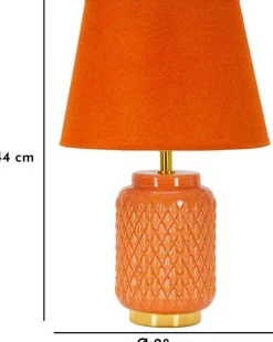 Lampe à poser en céramique Square 28 x 44 cm (Orange)