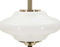 Lampe à poser en métal et verre 22 x 46 cm Vintage