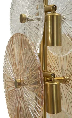 Lampe à poser en métal et verre 20 x 18 x 66 cm Osaka