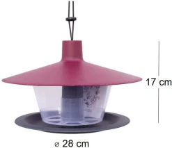 Mangeoire à oiseaux en plastique Cap (Fuschia)