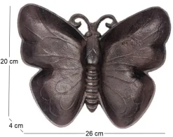 Mangeoire à poser en fonte papillon 26 cm