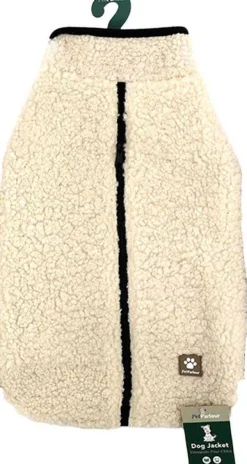 Manteau teddy pour chien 45 cm (Crème)