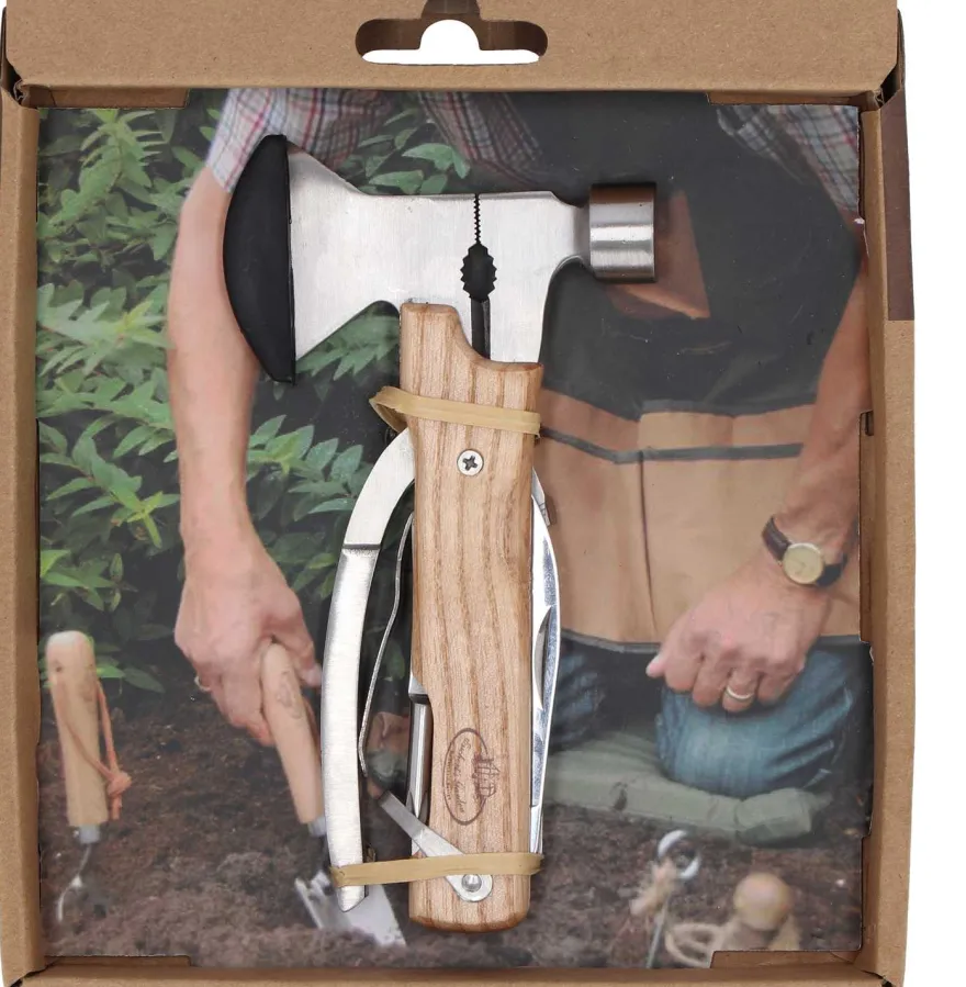 Marteau multifonction en acier inoxydable et bois de frêne