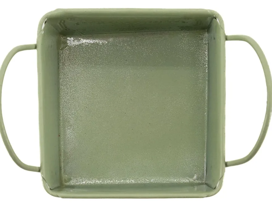 Mini corbeille en métal laqué olive Plaisir