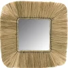 Miroir carré en jonc naturel
