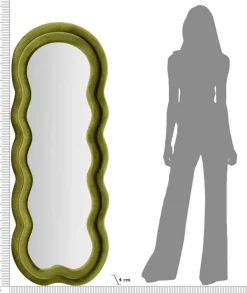 Miroir en métal Miki 60 x 4 x 160 cm (Vert)