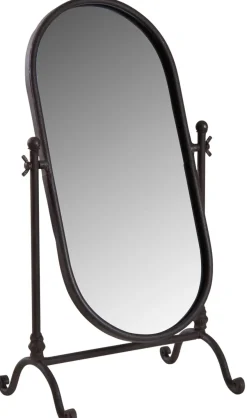 Miroir sur pied en métal laqué