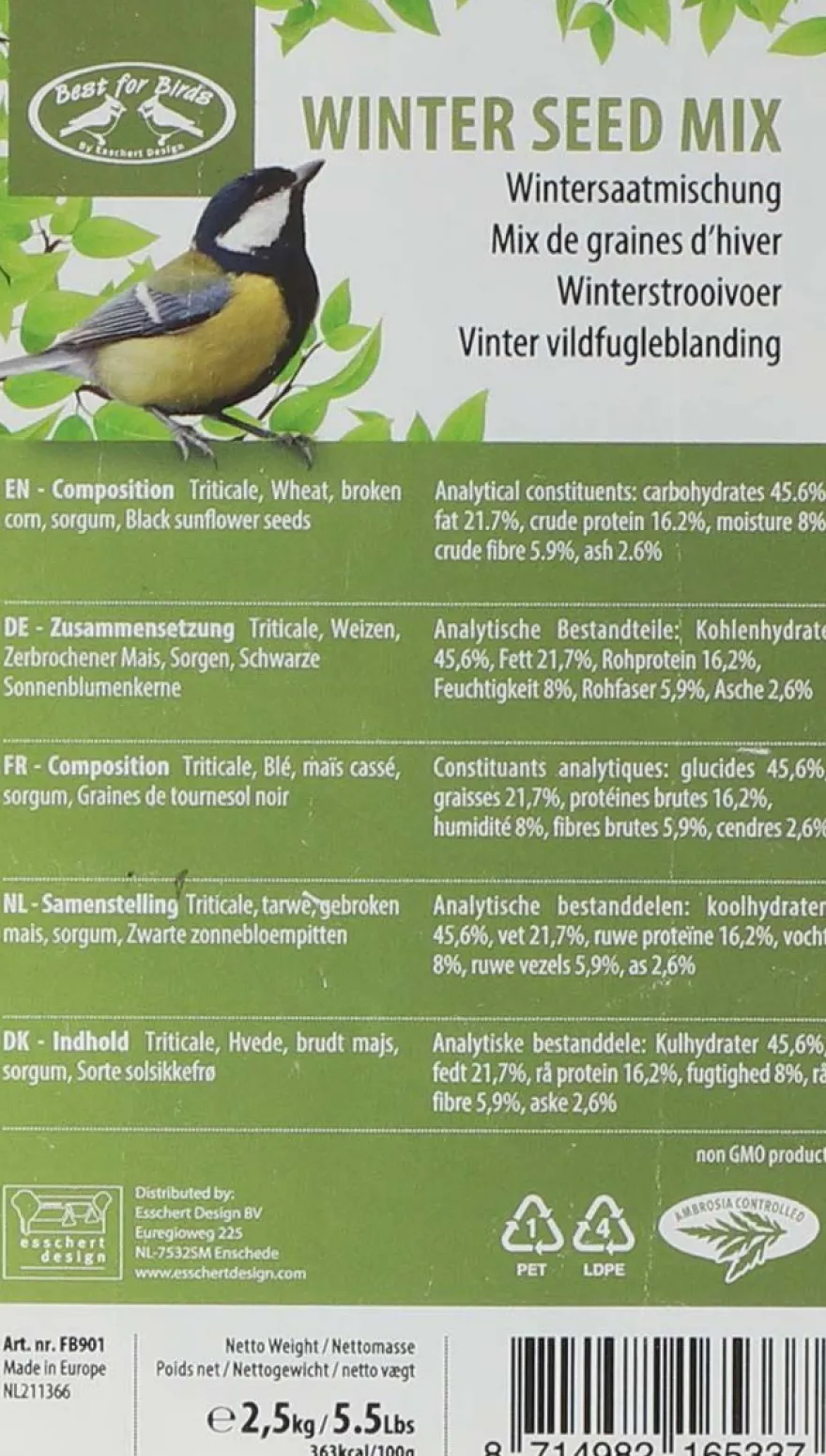 Mélange de graines pour Oiseaux 2,5kg
