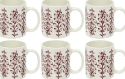 Mug en porcelaine Cottage 35 cl (Lot de 6) (Violet)
