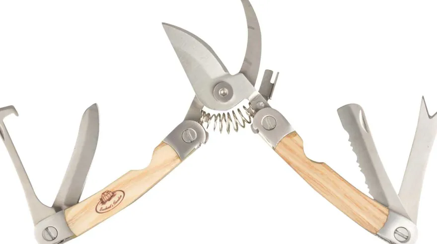 Multi-outils en acier inoxydable et bois de frêne
