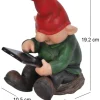 Nain de jardin avec tablette en résine 19 cm