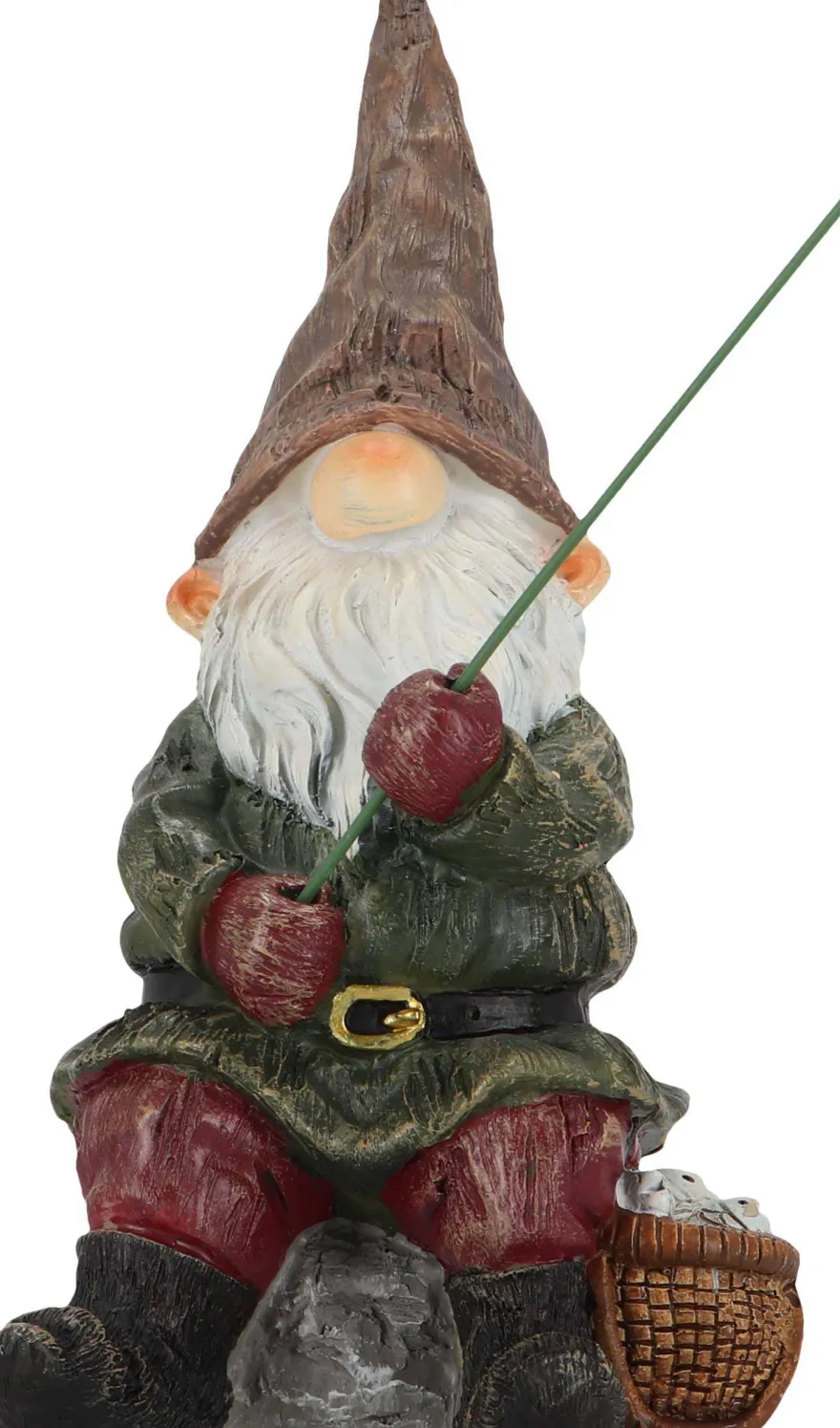Nain de jardin pêcheur en résine 25 cm