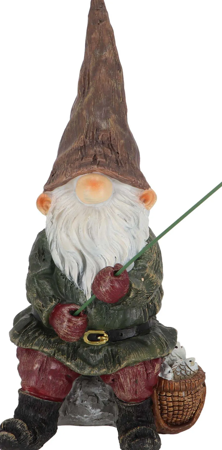 Nain de jardin pêcheur en résine 25 cm