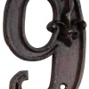 Numéro de maison en fonte (Chiffre 9)