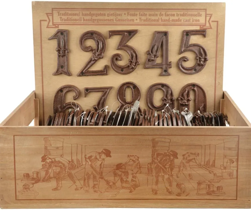 Numéro de maison en fonte (Chiffre 9)