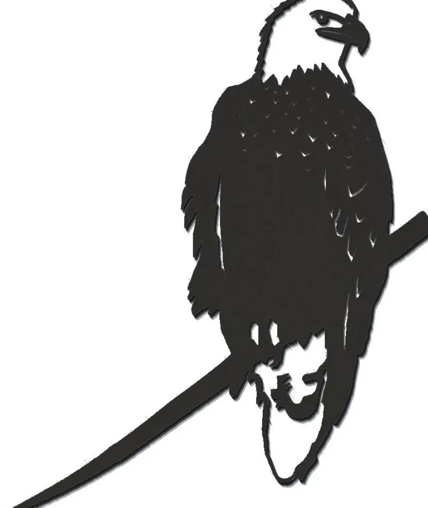 Oiseau sur pique aigle en acier corten